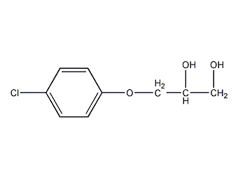 3-(4-氯苯氧基)-1,2-丙二醇结构式