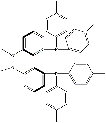 (S)-(-)-2,2'-二(二对甲苯基膦)-6,6'-二甲氧基-1,1'-联苯结构式