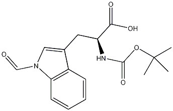 N-a-(叔丁氧基羰基)-N1-甲酰-L-色氨酸结构式