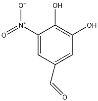 3,4-二羟基-5-硝基苯甲醛结构式