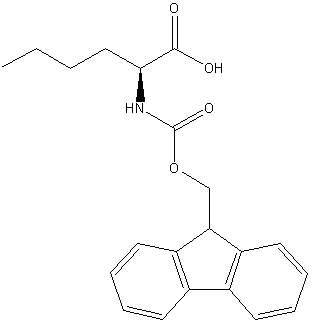 Fmoc-L-正亮氨酸结构式
