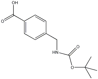 3-(N-叔丁氧羰基-氨甲基)苯甲酸结构式