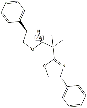 (R,R)-2,2'-异丙亚基双(4-苯基-2-恶唑啉)结构式