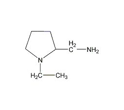 (R)-(+)-2-氨甲基-1-乙基吡咯烷结构式