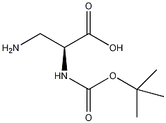 叔丁氧羰基-L-2,3-二氨基丙酸结构式