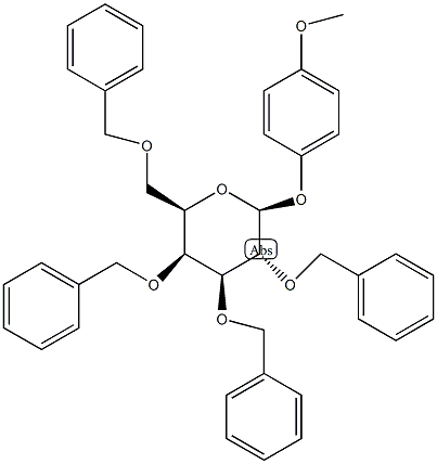 4-甲氧苯基-2,3,4,6-四-O-苄基-β-D-吡喃半乳糖苷结构式
