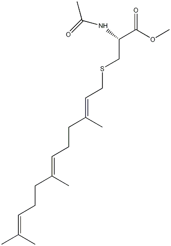 N-乙酰基-S-法呢基-L-半胱氨酸甲酯结构式