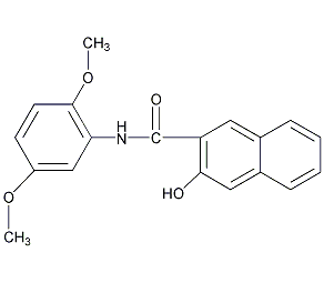 N-(2,5-二甲氧基苯基)-3-羟基-2-萘甲酰胺结构式