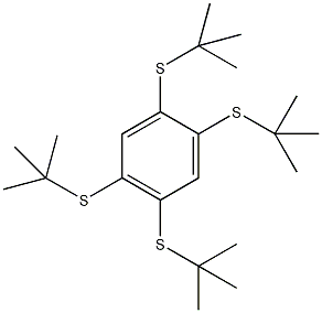 1,2,4,5-四(叔丁基硫醇)苯结构式