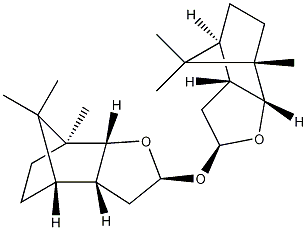 双[(2S,3aR,4S,7aR)-八氢-7,8,8-三甲基-4,7-甲醇苯并呋喃-2-基]醚结构式