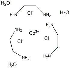 三(乙二胺)氯化钴(Ⅲ)三水结构式