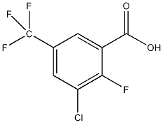 3-氯-2-氟-5-(三氟甲基)苯甲酸结构式