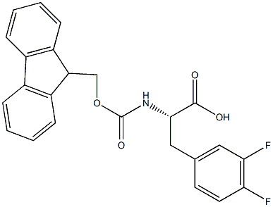 芴甲氧羰基-3,4-二氟-L-苯丙氨酸结构式