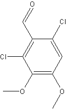 2,6-二氯-3,4-二甲氧基苯甲醛结构式
