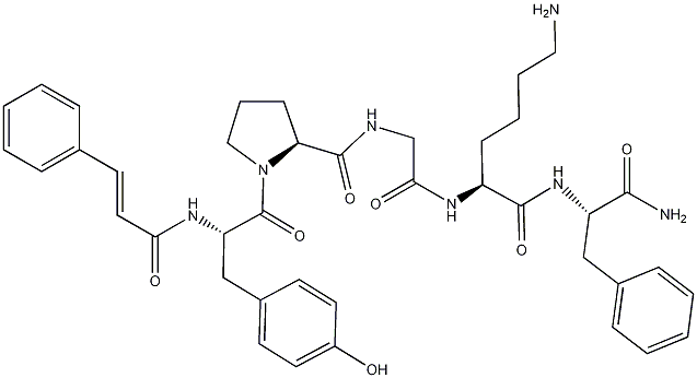 trans-Cinnamoyl-Tyr-Pro-Gly-Lys-Phe-amide trifluoroacetate salt