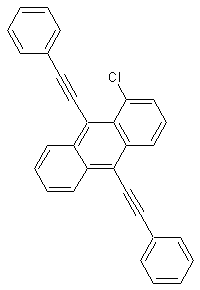 1-氯-9,10-双(苯乙炔基)蒽结构式