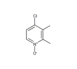 2,3-二甲基-4-氯-吡啶-N-氧化物结构式