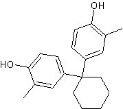 1,1'-双(4-羟基-3-甲基苯基)环己烷结构式