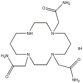 1,4,8,-三(氨基羰基甲基)-1,4,8,11-四氮杂环十四烷单氢碘结构式