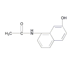 8-乙酰氨基-2-萘酚结构式