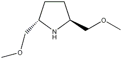 (S,S)-(+)-2,5-双(甲氧基甲基)吡咯烷结构式