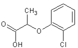 2-(2-氯苯氧基)丙酸结构式