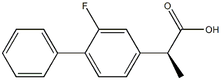 (S)-(+)-2-氟-α-甲基-4-联苯乙酸结构式