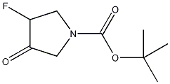 1-叔丁氧羰基-3-氟-4-吡咯烷酮结构式