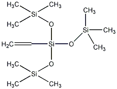 乙烯基三(三甲基硅氧烷基)硅烷结构式