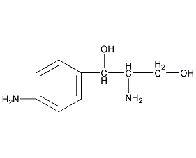D-(-)-苏-2-氨基-1-对硝基苯基-1,3-丙二醇结构式