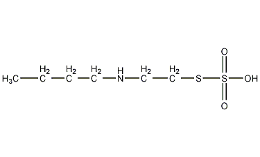 硫代硫酸-S-[2-(丁基氨基)乙基]酯结构式
