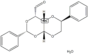 2,4:3,5-二-O-亚苄基-醛基-D-核糖水合物结构式