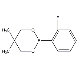 2-(2-氟苯)-5,5-二甲基-1,3,2-二噁鹏结构式