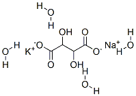 酒石酸钾钠,四水结构式