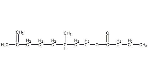 3,7-二甲基辛-7-烯丁酸酯结构式