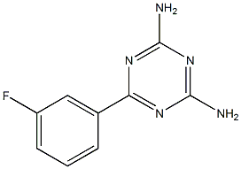 2,4-二氨基-6-(3-氟苯基)-1,3,5-三嗪结构式