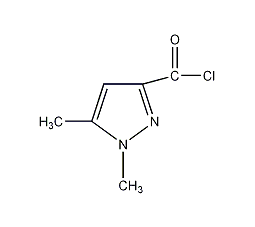 1,5-二甲基-1H-吡唑-3-甲酰氯结构式