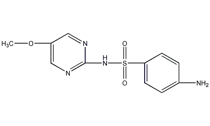 磺胺对甲氧基嘧啶结构式