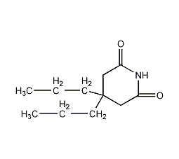 4,4-二丙基-2,6-哌啶二酮结构式