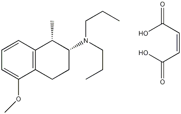 顺-(+)-5-甲氧基-1-甲基-2-(二正丙基氨基)萘满马来酸结构式