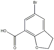 5-溴-2,3-二氢苯并呋喃-7-羧酸结构式