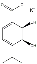 (2R,3S)-1-羧基-4-异丙基-2,3-二羟基环己基-4,6-二烯钾盐结构式