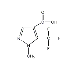 1-甲基-5-三氟甲基-1H-吡唑-4-甲酸结构式