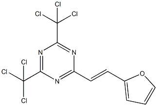 2-[2-(呋喃-2-基)乙烯基]-4,6-二(三氯甲基)-1,3,5三嗪结构式