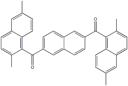 2,6-双(2,6-二甲基-1-萘甲酰基)萘结构式