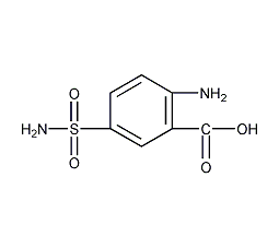 2-氨基苯甲酸-5-磺酰胺结构式