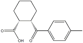 顺-2-(4-甲基苯甲酰)-1-环己烷羧酸结构式