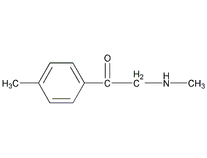2-(甲基氨基)-1-(4-甲基苯基)-1-丙酮结构式