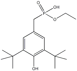 3,5-二叔丁基-4-羟基苯甲基膦酸单乙酯结构式