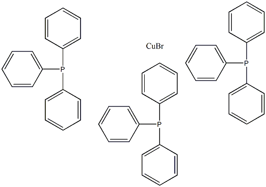 溴三(三苯基膦)铜(I)结构式